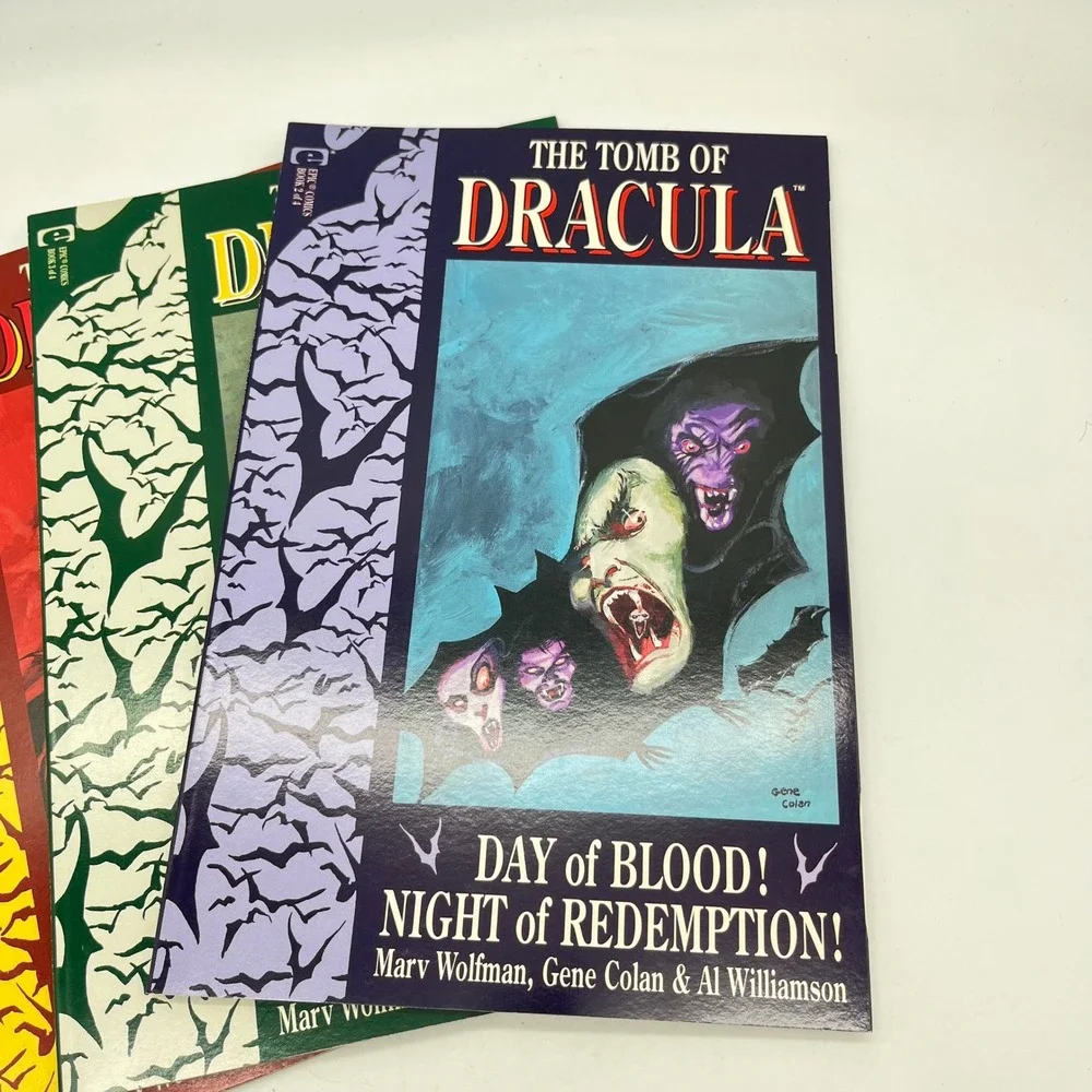 The Tomb of Dracula Epic Comics Books 1-4 Day of Blood Night of Redemption Set